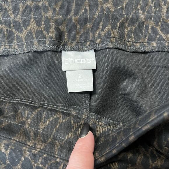 Chico’s Cheetah Print Tailored Ponte Leggings SZ 2/12 - Picture 6 of 8